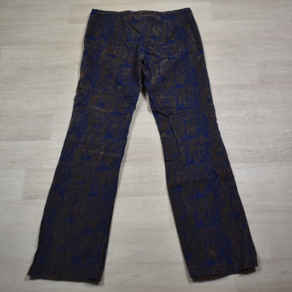 Y2K ISIS Los Angeles Flare Pants Burnout Faux Suede VTG 2000s - Picture 3 of 6